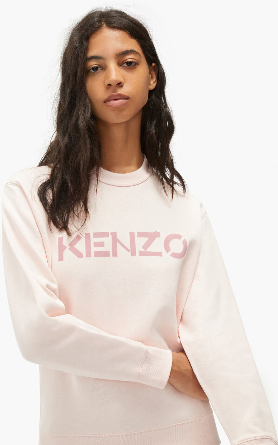 Kenzo Logo Sweatshirt Dame - Lyserød DK-785868